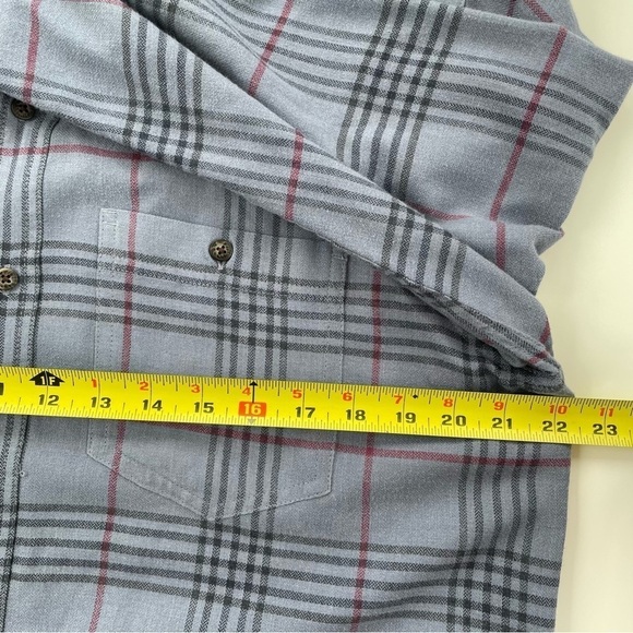 Toad&Co. Men's Blue Gray Plaid Airsmyth Long Sleeve Button Down Shirt Size Large - Picture 8 of 9